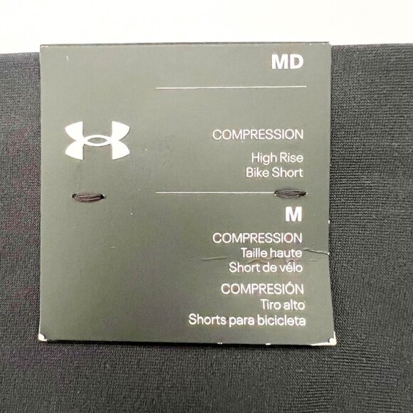 NWT Under Armour Bike Shorts Women's Medium Black High Rise Compression - Picture 8 of 15